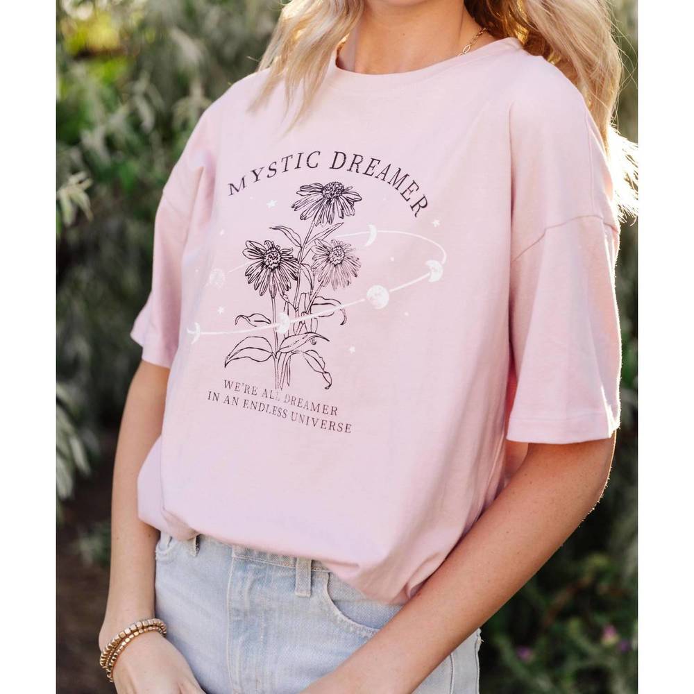 NEW RAE MODE mystic dreamer graphic tee in pale mauve